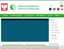Tablet Screenshot of gios.gov.pl